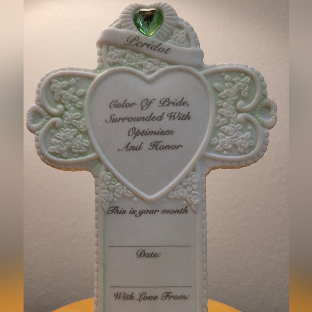 VTG Precious Moments Monthly Standing Cross, August, 1995, Enesco, Like New - Picture 7 of 11